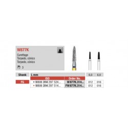 W877K-FG Fresa diamantada WHITE TIGER en forma de Torpedo cónico