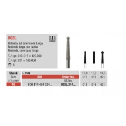 802L-FG Fresa endodoncia redonda larga con cuello