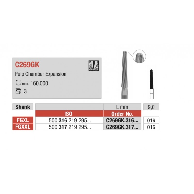 C269GK- Fresa de endodoncia pulp chamber expansion