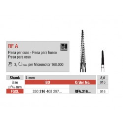 RF A  Fresa de acero quirúrgica para cirugía de hueso para micromotor 160.000