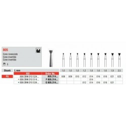 805-FG Fresa diamantada cono invertido grano medio