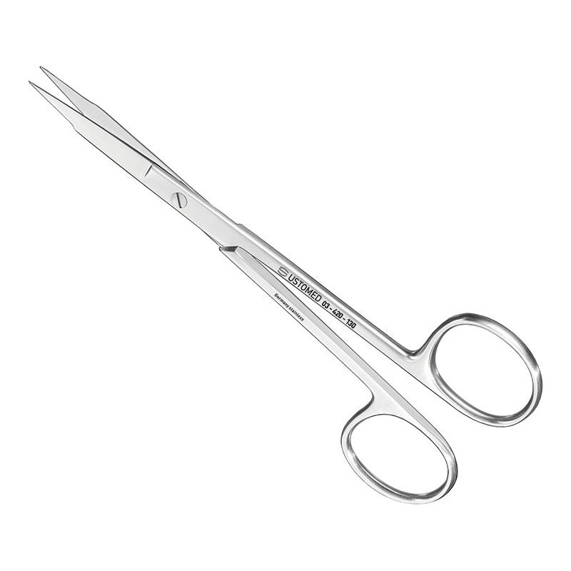 FOX, tijeras para sutura/encías, 13 cm, rectas, lisas