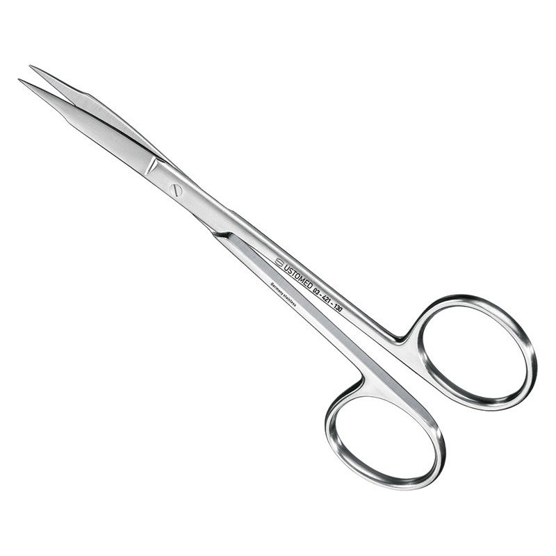 FOX, tijeras para sutura/encías, 13 cm, curvadas, lisas