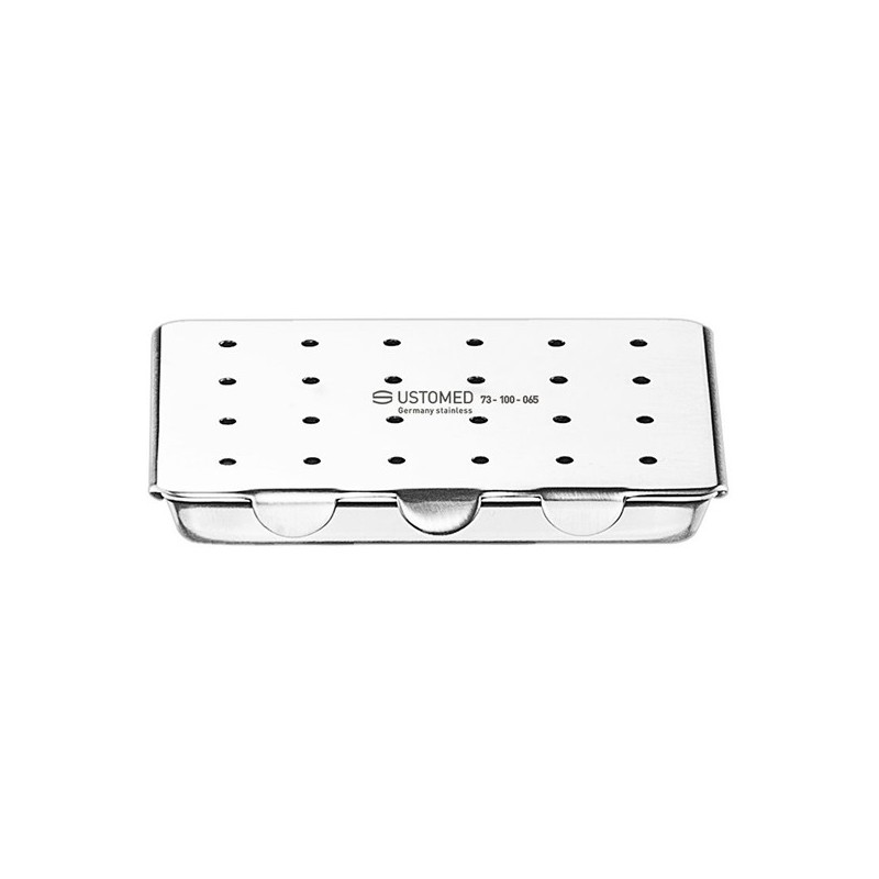 Caja esterilizadora de agujas y brocas, perf.USTOMED