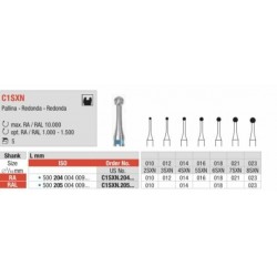 C1SXN-RAL Fresa bola carburo de tungsteno dentado cruzado de alto poder cortante para contra angulo largo