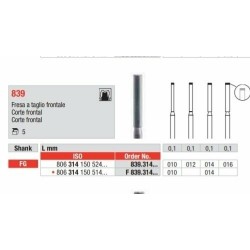 F839-FG Fresa diamantada grano fino con corte frontal