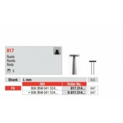 G817-FG Fresa diamantada grano grueso redonda mediana
