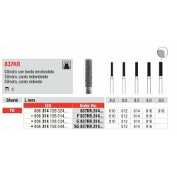 G837KR-FG Fresa diamantada grano grueso cilÃ­ndrica canto redondo