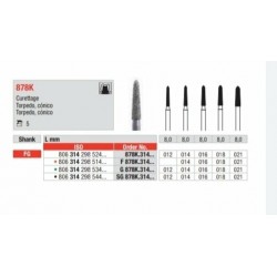 SG878K-FG Fresa diamantada grano super  grueso  en forma de torpedo conico