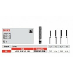 SG881KS-FG Fresa diamantada grano super grueso con forma de cilindro y acabado ks