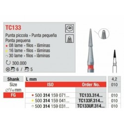 TC133UF-010-FG Fresa carburo de tungsteno 30 laminas multilamina  con punta  pequeña inactiva para acabado.