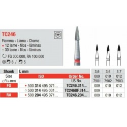 TC246-FG Fresa carburo de tungsteno multilamina  en forma de llama pequeña