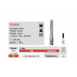 TC281K-012-FG Fresa  Torpedo conico 8 laminas acabado composite