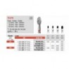 TC379UF -FG Fresa ovoide 30 laminas para acabado de composites