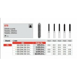 C879-016-FG Fresa diamantada grano super fino Torpedo con forma cilindrica